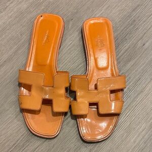 Hermes Women's Orange Sandals